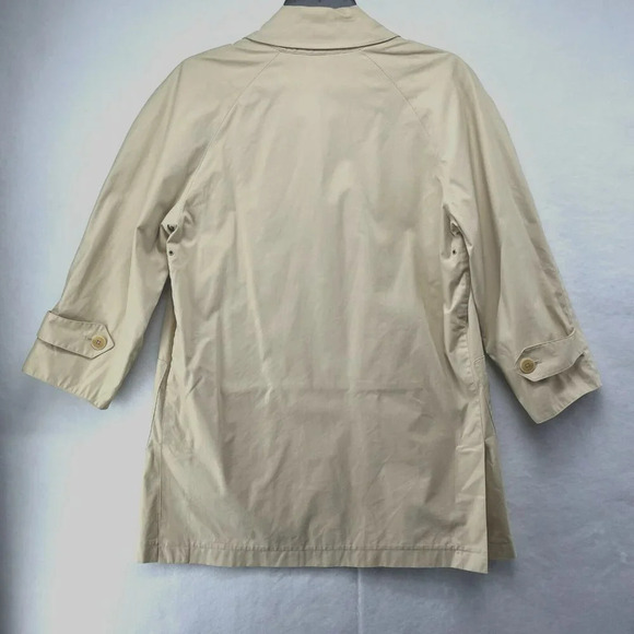 Lauren Ralph Lauren Coat Women's Sz PM Soft Brown Collared Button Up 3/4 Sleeves - Picture 2 of 10